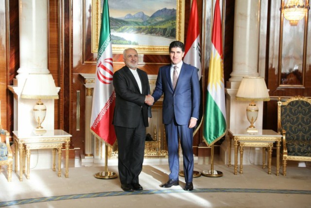 دیدار ظریف و نیچروان بارزانی نخست وزیر اقلیم کردستان عراق